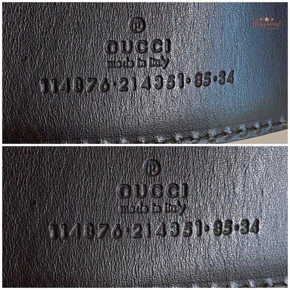 Authentic Gucci Cream Guccissima Leather Gold Interlocking G Buckle Belt 85/34 - Picture 7 of 12